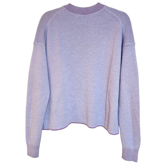 Lululemon Lavender Ribbed Reversible Sweater Women's M Soft Pastel Spring Easter - Picture 2 of 12